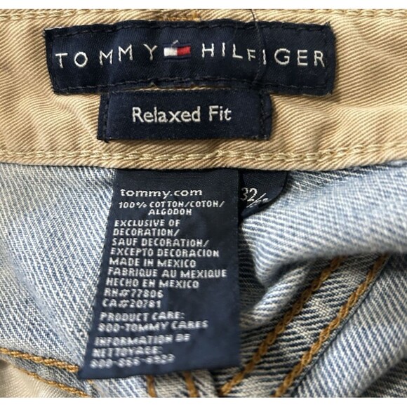 Tommy Hilfiger Mens PLI-PLI Van Relaxed Straight Jean Light Wash Y2K  VTG 32x30 - Picture 10 of 11